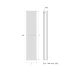 Hydraulisk kylare med trippelserie vertikala element tillverkad i Italien - Cenci Viadurini