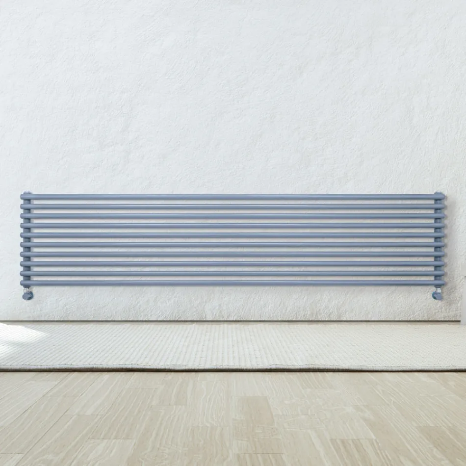 VVS-radiator med en serie horisontella element tillverkad i Italien - Cappello Viadurini