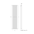 Hydraulisk kylare med en serie vertikala element tillverkade i Italien - kol Viadurini