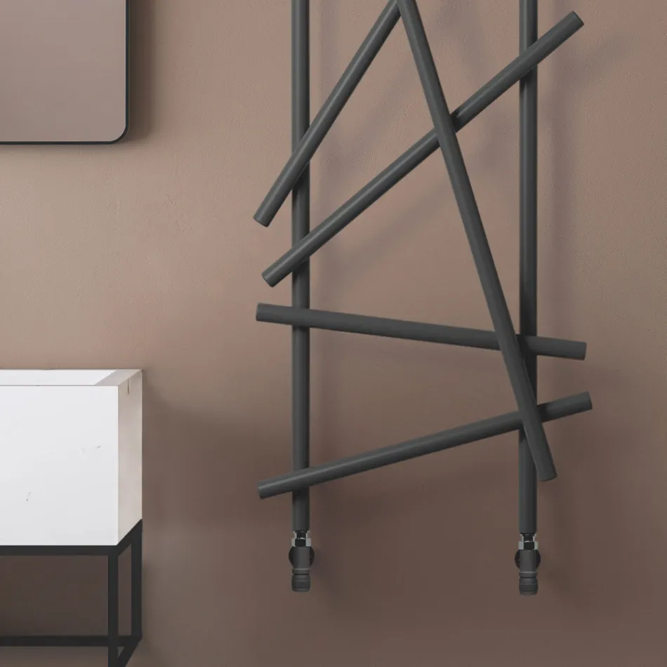 Hydraulisk kylare i stål med rundsektionsrör Tillverkad i Italien - slumpmässigt Viadurini