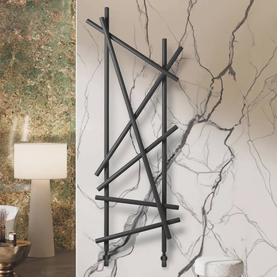 Hydraulisk kylare i stål med rundsektionsrör Tillverkad i Italien - slumpmässigt Viadurini