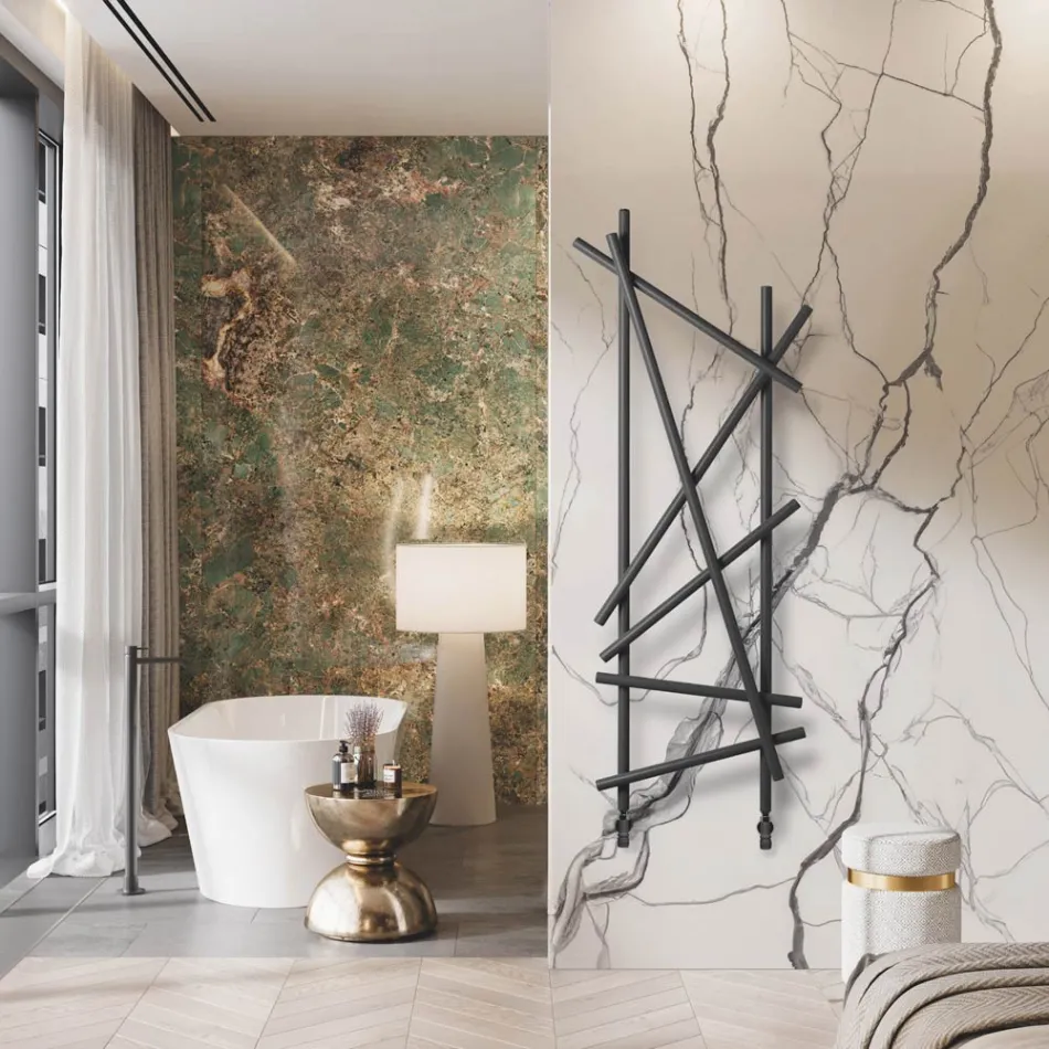 Hydraulisk kylare i stål med rundsektionsrör Tillverkad i Italien - slumpmässigt Viadurini