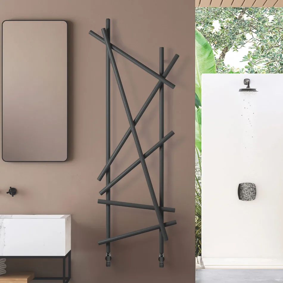 Hydraulisk kylare i stål med rundsektionsrör Tillverkad i Italien - slumpmässigt Viadurini