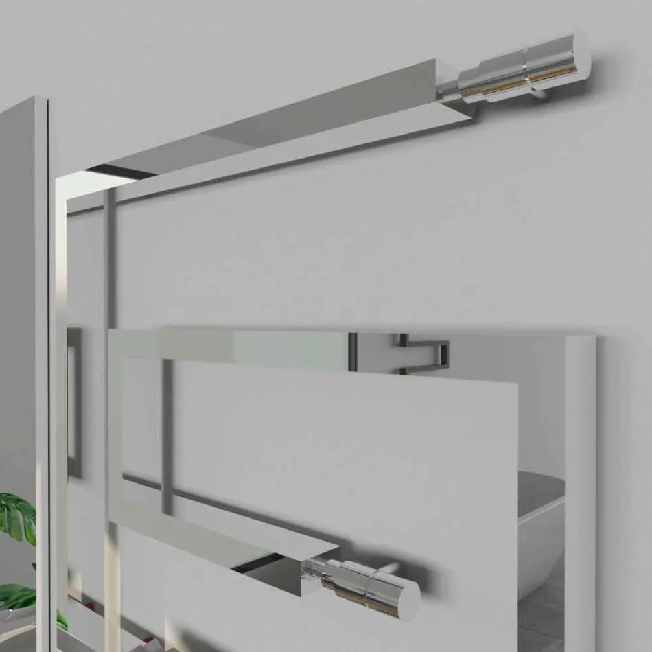 Hydraulisk dekorativ radiator i borstat rostfritt stål Snake från Scirocco H. Viadurini