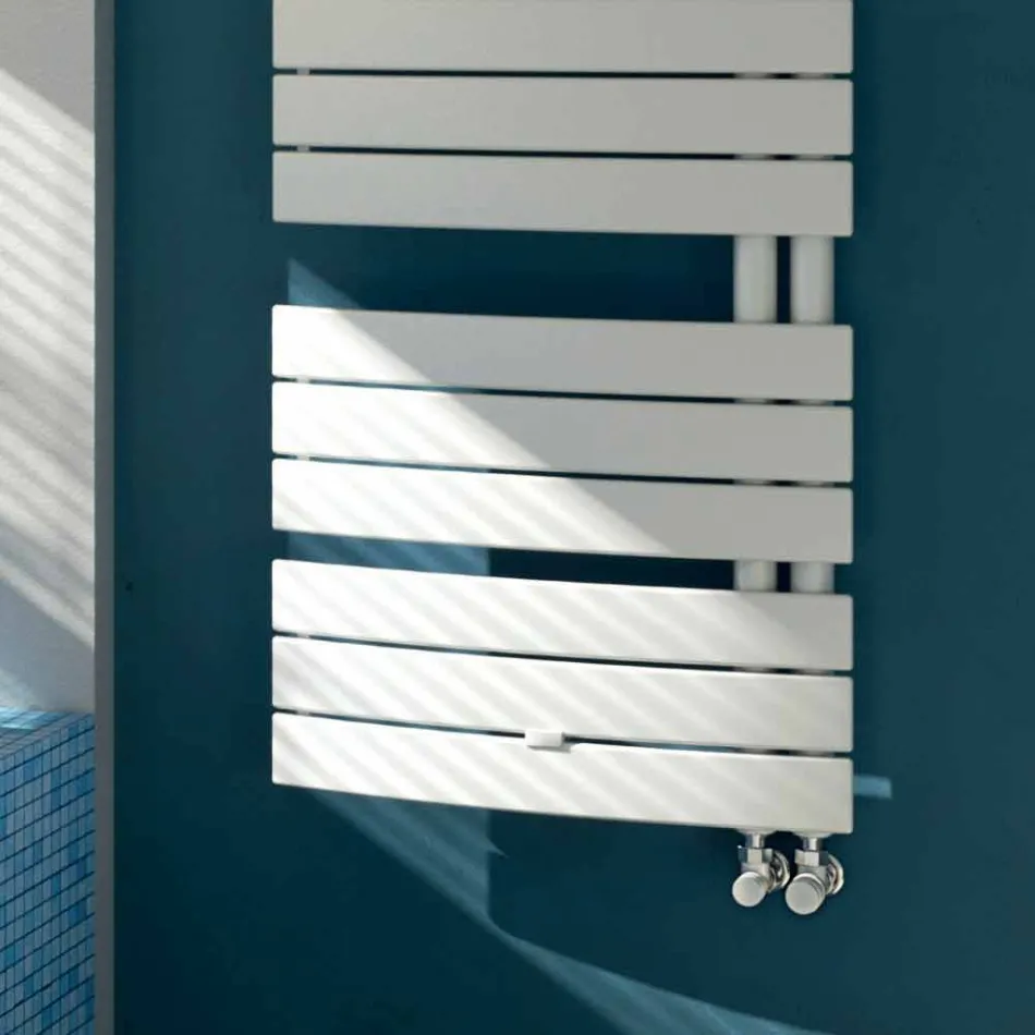 hydraulisk radiator i vitt målat stål Sail Scirocco H Viadurini