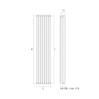 Hydraulisk kylare gjord med kolstålstruktur - glass Viadurini