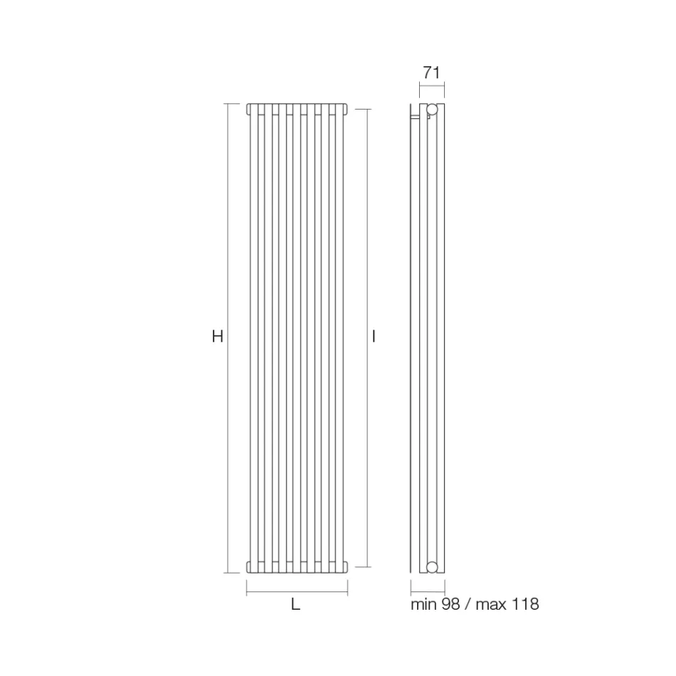 Hydraulisk kylare gjord med kolstålstruktur - glass Viadurini