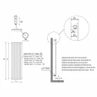 Modern design vertikal hydraulisk väggkylare upp till 1224 watt - Regolo Viadurini