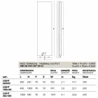 hydraulisk vertikal radiator, stål täcka, Scirocco H Ljus Viadurini