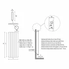 Färgat kolstål design väggkylare 881 W - hackspett Viadurini