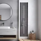 Kolstålsradiator med handdukstork Tillverkad i Italien - Lux Viadurini