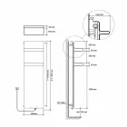 Vertikal elektrisk designhandduksradiator upp till 1000 watt - Rebel Viadurini