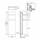 Kylhandduksställ Vertikal design Hydrauliskt upp till 719 watt - Rebel Viadurini