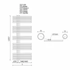 Väggmonterad handduksvärmare i modern design upp till 690 W - påfågel Viadurini