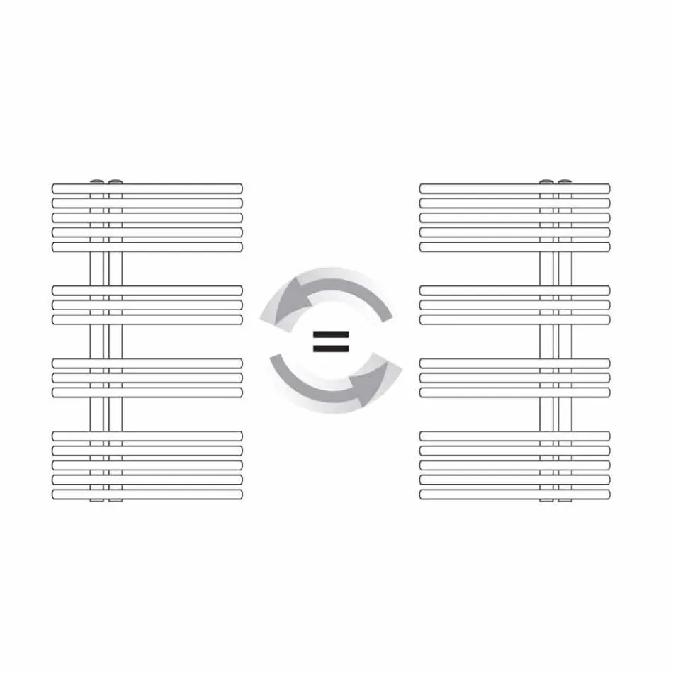 Väggmonterad handduksvärmare i modern design upp till 690 W - påfågel Viadurini
