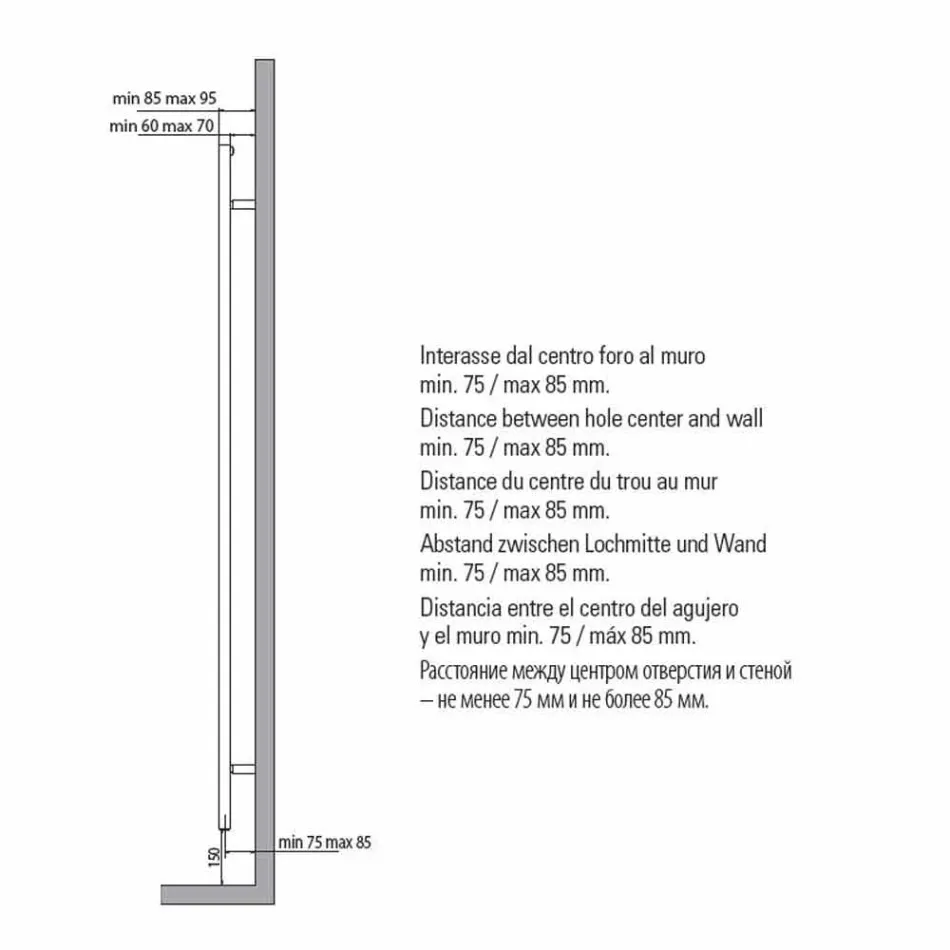 Kylarhandduksvärmare Badrums fyrkantig design i stål 412 W - torn Viadurini