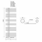 Handduksvärmare i krom krom i stålhydraulisk design 483 W - Pavone Viadurini