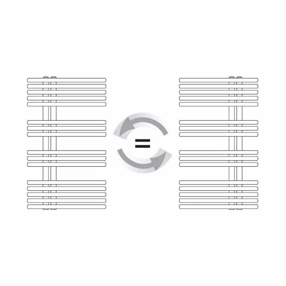 Handduksvärmare i krom krom i stålhydraulisk design 483 W - Pavone Viadurini