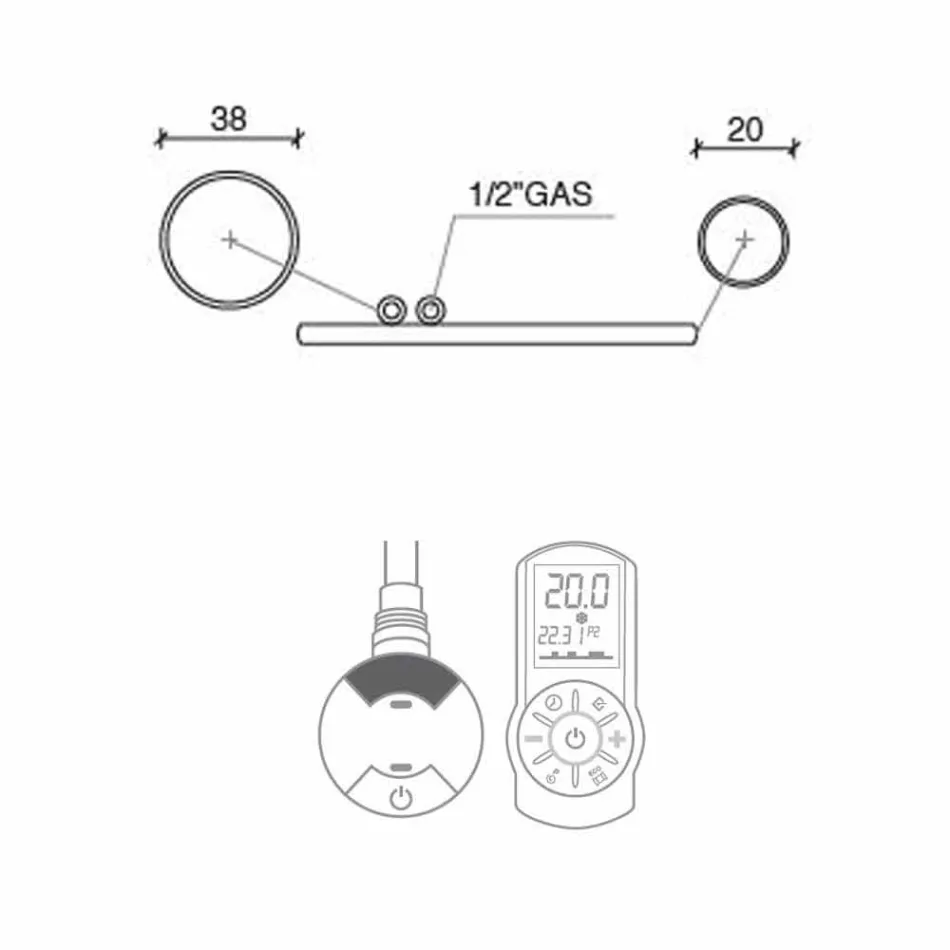 Elektrisk handduksstång i förkromad stålkonstruktion 700 W - Påfågel Viadurini