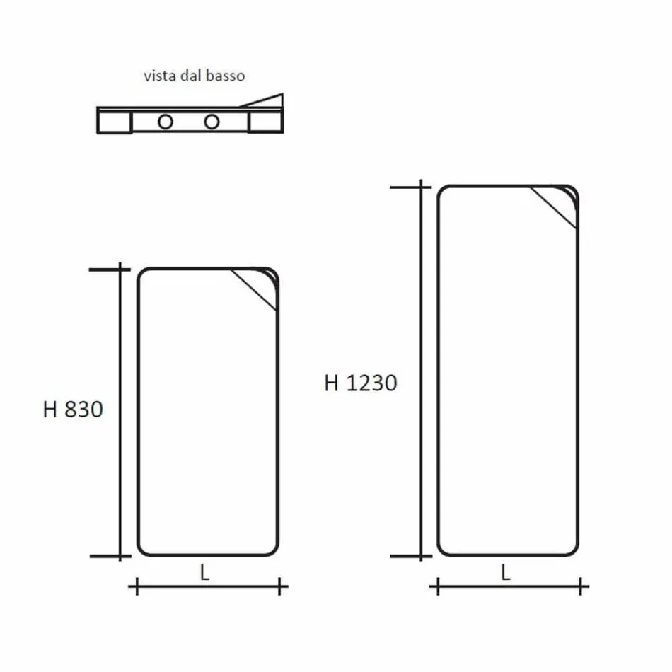 Vertikal kylare med hydraulisk design i färgad aluminium upp till 662 W - bok Viadurini