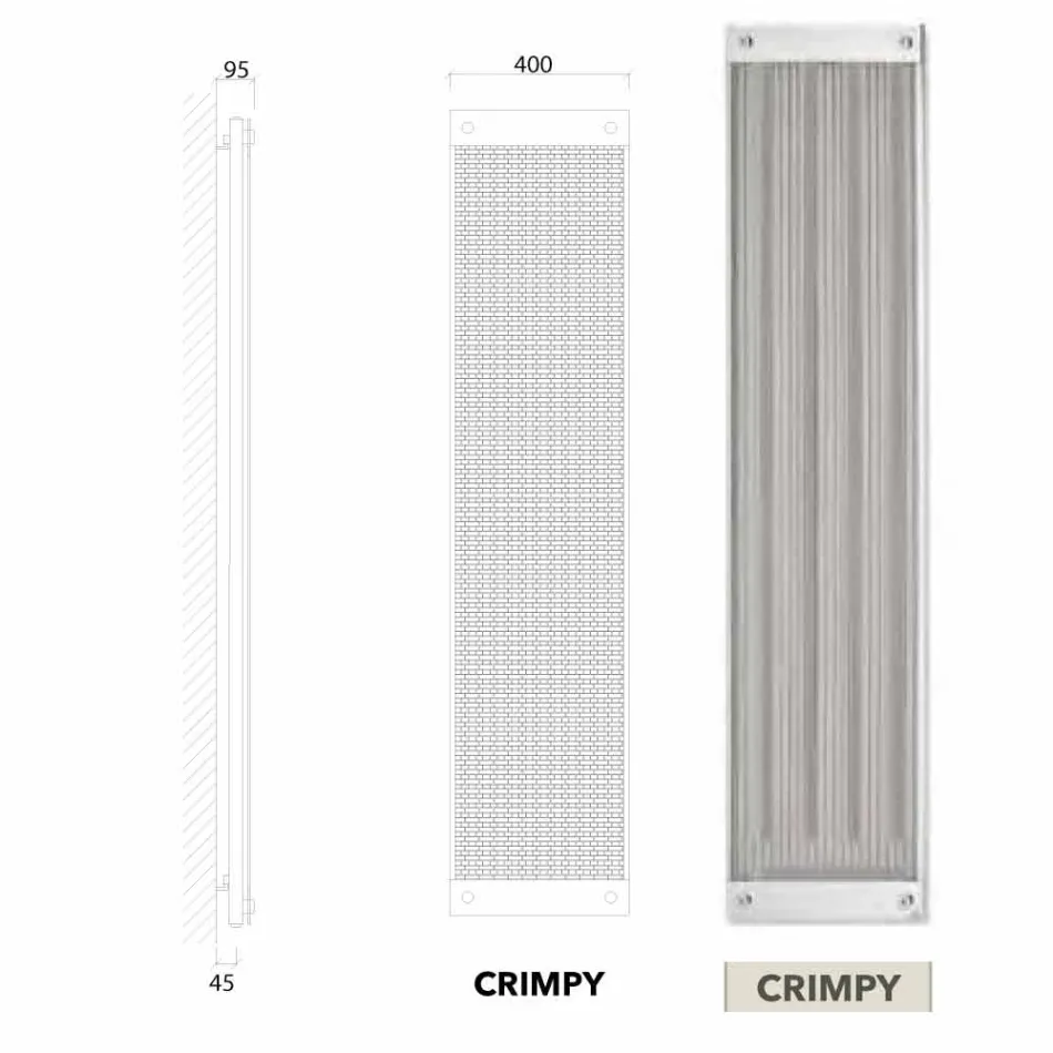 Vertikal hydrauliska Termoarredo modern design New Dress av Scirocco H Viadurini