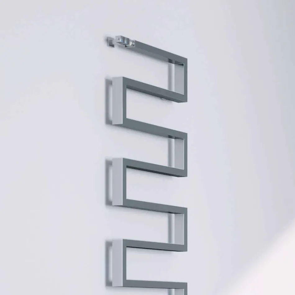 Termoarredo vertikal hydraulisk kromfinish Snake av Scirocco H Viadurini