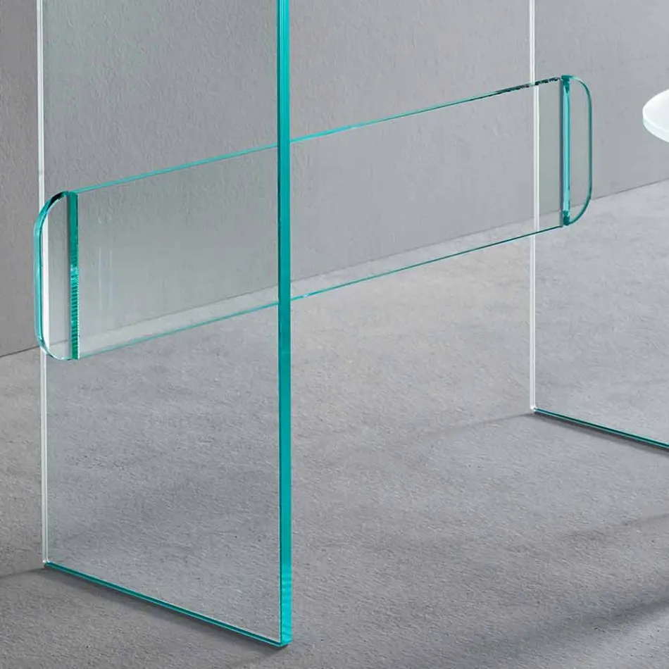 Makeup toalettbord med spegel och glaslåda 3 ytor - Salvie Viadurini