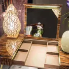 Moderna sminkbord med sufflett i blankt ebenholts Ada 3 Viadurini