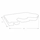 Upphängd badrumsskiva i massivt teak, unikt stycke - perfekt Viadurini