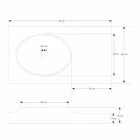 Solid ytskyddsplatta med integrerat Arona handfat Viadurini