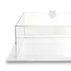 Transparent Plexiglass Square Cake Cake Pan Made in Italy 2 storlekar - Crotone Viadurini