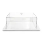Transparent Plexiglass Square Cake Cake Pan Made in Italy 2 storlekar - Crotone Viadurini