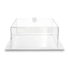 Transparent Plexiglass Square Cake Cake Pan Made in Italy 2 storlekar - Crotone Viadurini