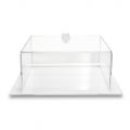 Transparent Plexiglass Square Cake Cake Pan Made in Italy 2 storlekar - Crotone