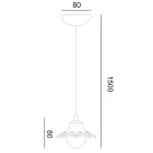 Toscot Apuane upphängningslampa i terrakotta utan rosett Tillverkad i Toscana Viadurini