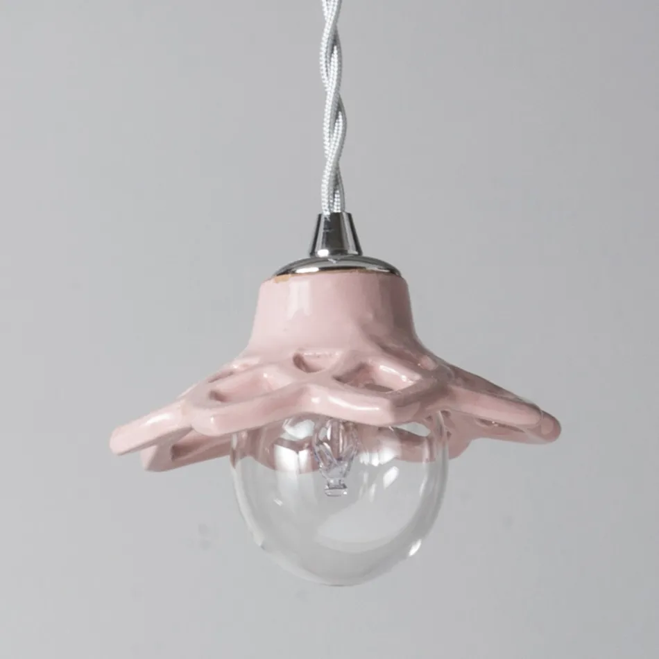 Toscot Apuane upphängningslampa i terrakotta utan rosett Tillverkad i Toscana Viadurini