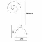 TOSCOT Apuan fjädring lampa utan rosett Made in Toscana Viadurini