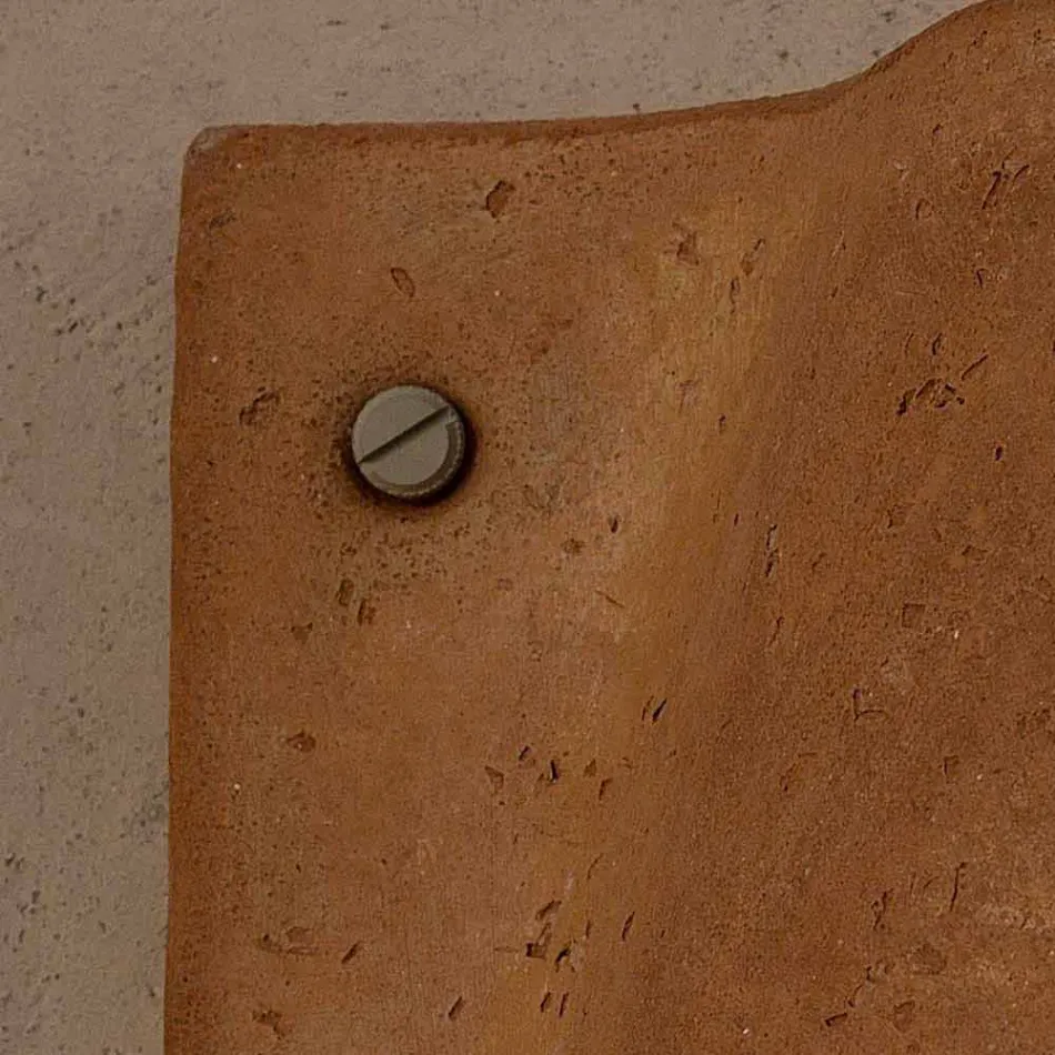 Toscot Lido inomhus / utomhus terrakotta vägglampa tillverkad i Italien Viadurini