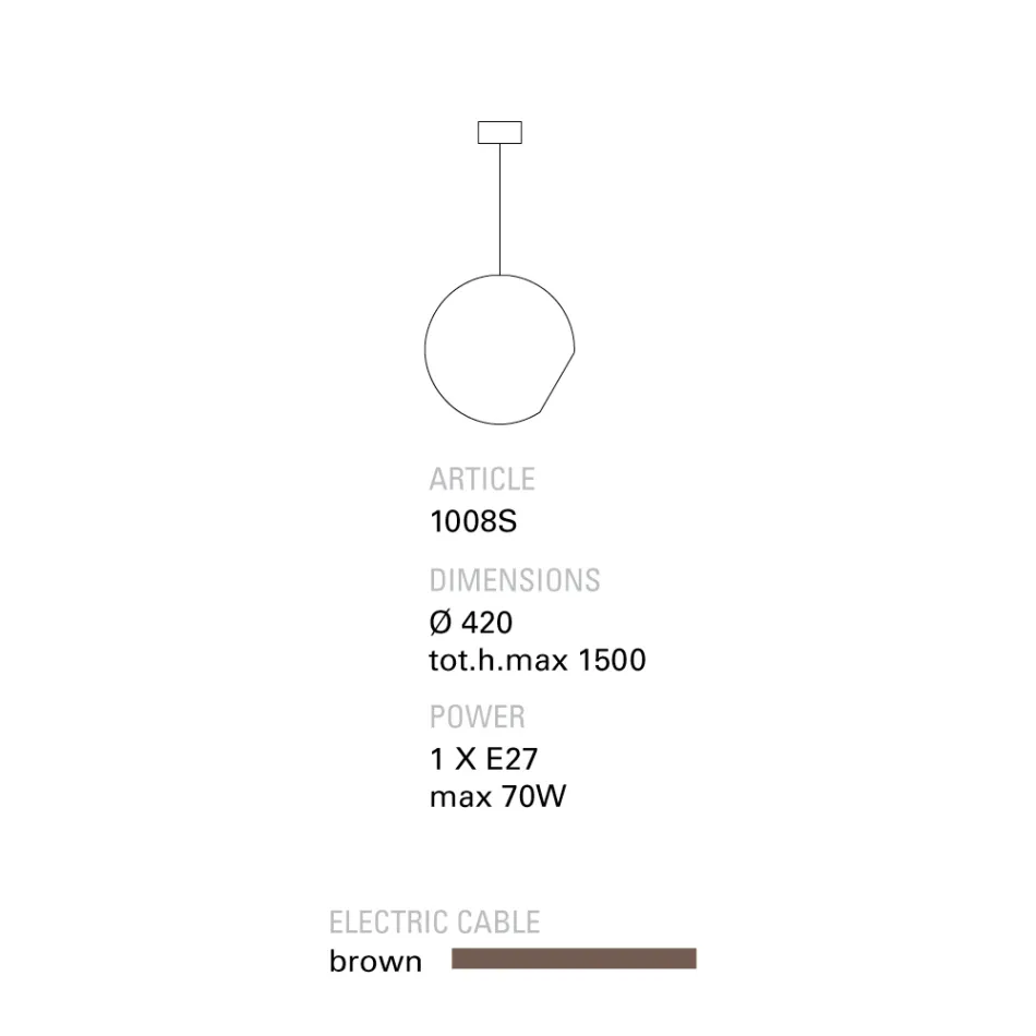 Toscot Newton pendellampa i modern stil i terrakotta Viadurini