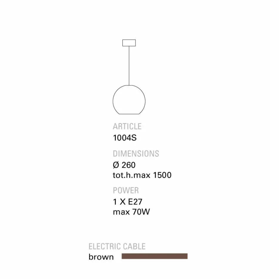 TOSCOT Newton Samtida taklampa i handgjorda terrakotta Viadurini