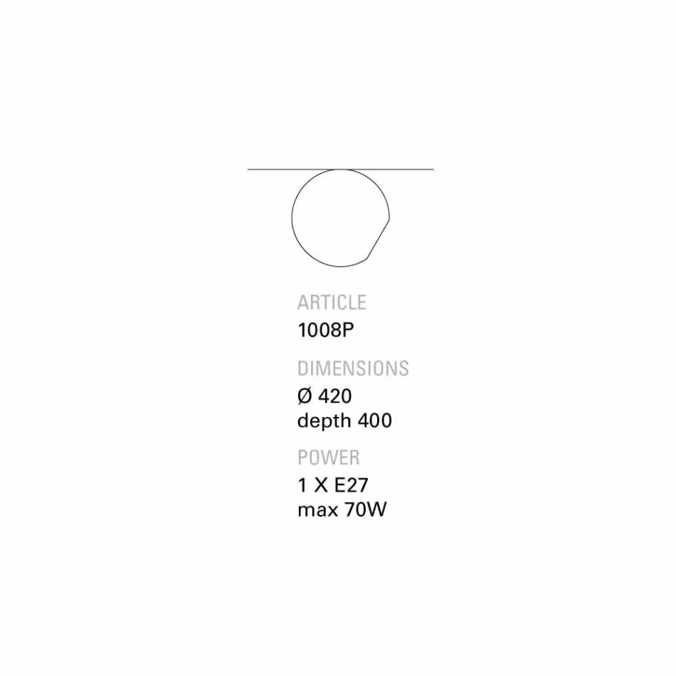 TOSCOT Newton tak / vägg skev terrakotta Viadurini