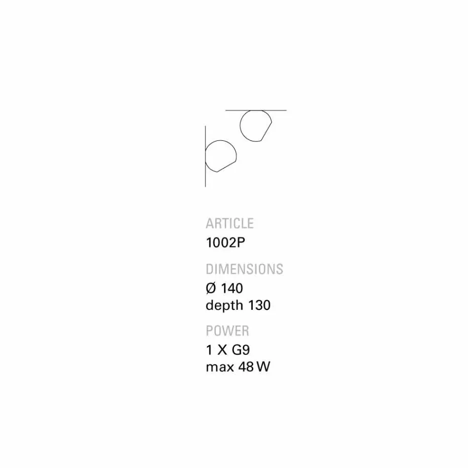 TOSCOT Newton tak / vägg skev terrakotta Viadurini