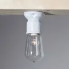 TOSCOT tjugonde århundradet modern taklampa terrakotta och glas Viadurini