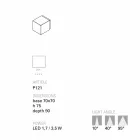 TOSCOT Smith applikation LED Exteriör terrakotta, handgjorda Viadurini