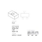 Toscot Smith LED trädgårdsvägglampa i terrakotta, tillverkad i Toscana Viadurini