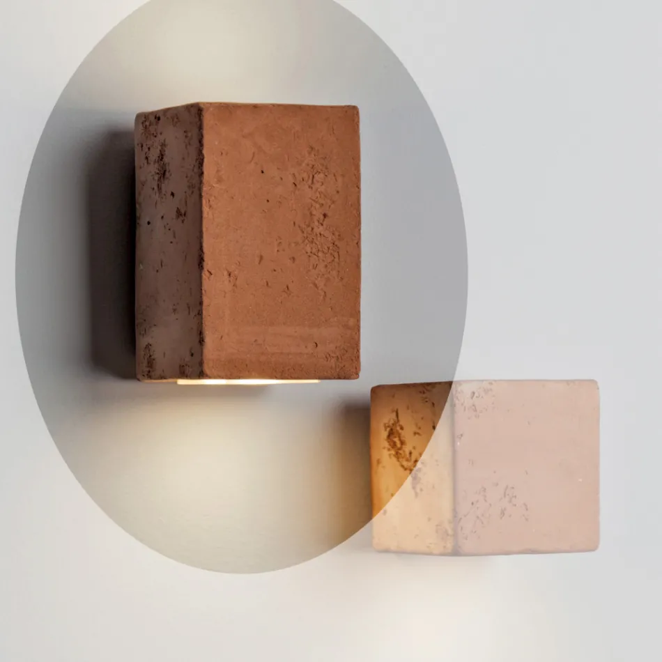 Toscot Smith handgjord terrakotta LED trädgårdsvägglampa Viadurini