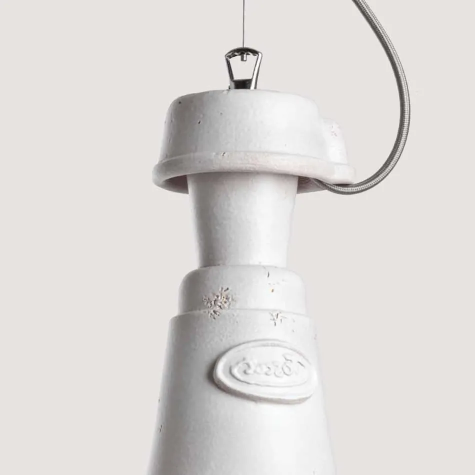 TOSCOT Turin suspension lampa terrakotta, handgjorda Viadurini