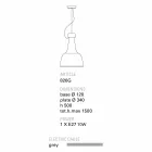 TOSCOT Turin suspension lampa terrakotta, handgjorda Viadurini