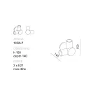 Toscot Traffic vägglampa i keramik och metall tillverkad i Toscana Viadurini