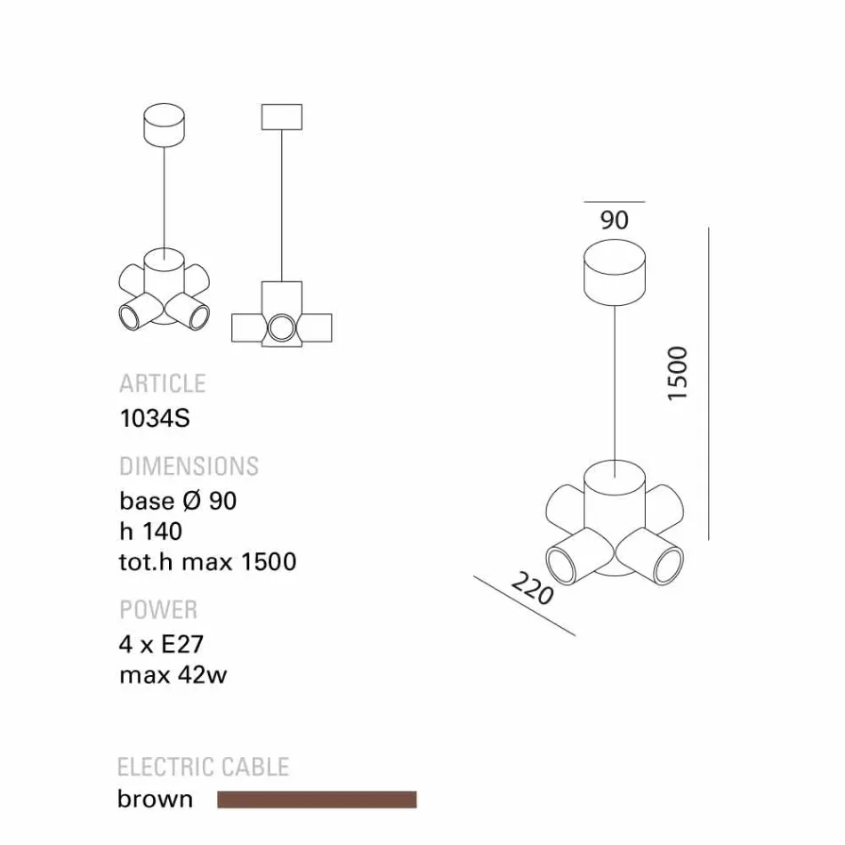 TOSCOT Traffic taklampa keramiska tillverkad i Toscana Viadurini